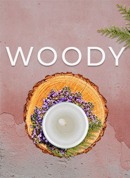woody scented candle