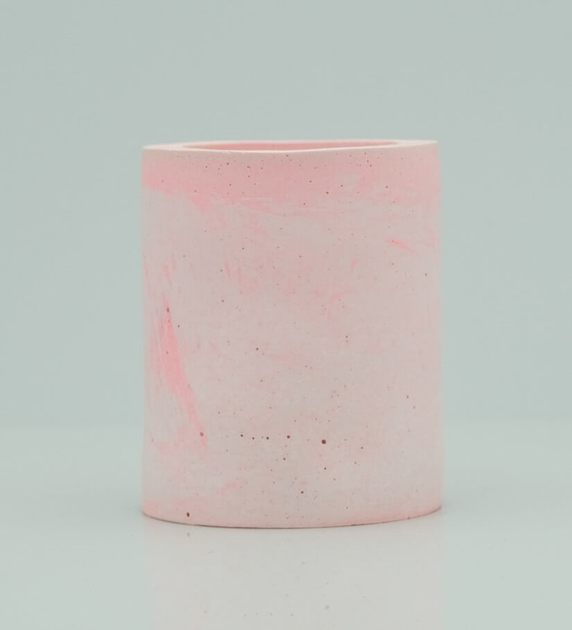 Concrete pot Pink Cylinder large – Legitamaterials